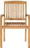 vidaXL Stapelbare Gartenstühle mit Kissen 4 Stk. Massivholz Teak (3073220)