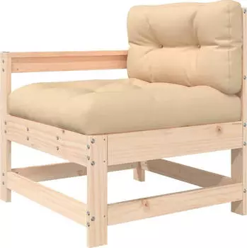 vidaXL Gartenstuhl mit Kissen Massivholz Kiefer (825569)