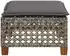 vidaXL Gartenhocker mit Kissen Grau 63,5x56x32 cm Poly Rattan (365933)