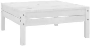 vidaXL Gartenhocker Wei&szlig; Massivholz Kiefer (806578)