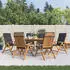 vidaXL Gartenstühle mit Kissen 6 Stk. Massivholz Teak (3196500)