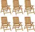 vidaXL Gartenstühle mit Kissen 6 Stk. Massivholz Teak (3196500)