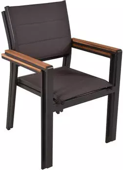 Garden Pleasure Stapelstuhl Davina 2er-Set Schwarz