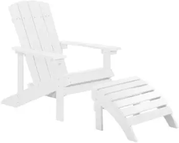 Beliani Gartenstuhl Weiß 88x75x88