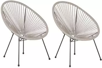Beliani Cocktailsessel 90x70x87 Grau Schwarz