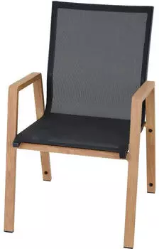 Siena Garden Stapelsessel Catania 67x57x92,5cm Schwarz-Braun