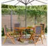 vidaXL Gartenstuhl Verstellbar 4 Stk. Anthrazit Stoff und Massivholz (3214541)