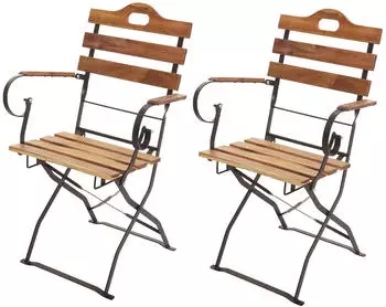 MCW Biergartenstuhl J40 2er Set Naturfarben