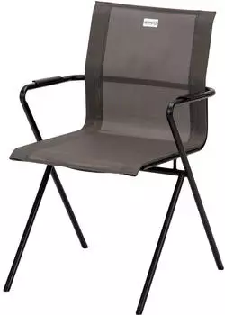 Acamp Set 6x Stapelsessel Alpha Tex 55x57x83cm Anthrazit-Nero