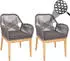 MCW Gartenstuhl H56b 2er-Set Grau Kissen anthrazit