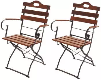 MCW Biergartenstuhl J40 2er Set Braun