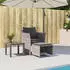 vidaXL Gartenstuhl mit Fußhocker Grau Poly Rattan (368618)
