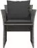 vidaXL Gartenstuhl mit Fußhocker Grau Poly Rattan (368618)