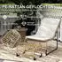 Outsunny Rattan Relaxsessel mit Hocker Stahl 93x65x80cm CremeWeiß
