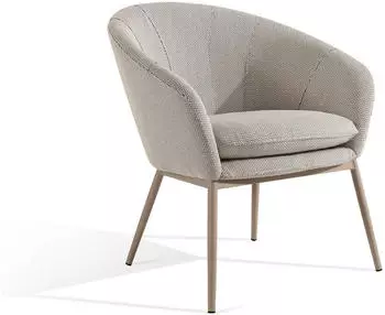 Konsimo Gartensessel Braun Textil Metall 69x76x66 cm