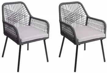 Proregal Anthrazit Metall 2-Sitzer 54x81x62 cm