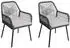 Proregal Anthrazit Metall 2-Sitzer 54x81x62 cm