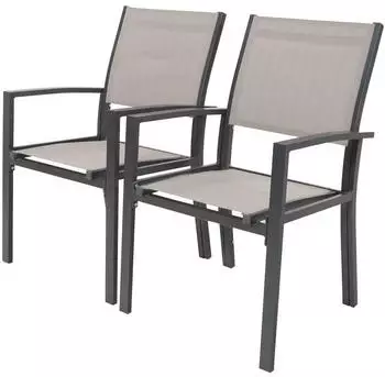 Habitat et Jardin Tropic garden armchair x2 taupe