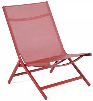 Ambia Garden Klappsessel Rot Metall Textil eckig Flachrohr 80x70x88 cm Typenauswahl klappbar Esszimmer Stühle Klappstühle