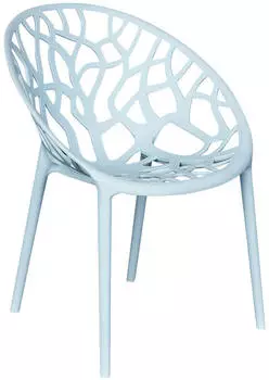 Ambia Garden Stapelstuhl Blau Kunststoff rund 60.5x79x58 cm