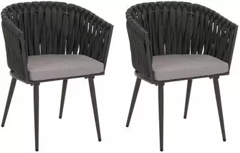 Proregal Anthrazit Metall 2-Sitzer 61x82x57 cm