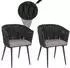 Proregal Anthrazit Metall 2-Sitzer 61x82x57 cm