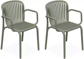Konsimo Olivgrün Kunststoff 2-Sitzer 57.5x82.5x53 cm