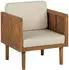 Beliani Gartensessel Hellbraun Beige Holz 1-Sitzer 65x76x65 cm