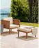 Beliani Gartensessel Hellbraun Beige Holz 1-Sitzer 65x76x65 cm