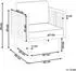 Beliani Gartensessel Hellbraun Beige Holz 1-Sitzer 65x76x65 cm