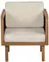 Beliani Gartensessel Hellbraun Beige Holz 1-Sitzer 65x76x65 cm