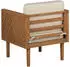 Beliani Gartensessel Hellbraun Beige Holz 1-Sitzer 65x76x65 cm
