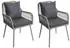 Proregal 2x HxBxT 81x54x62cm Aluminium Seilgeflecht Rope Grau
