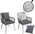Proregal 2x HxBxT 81x54x62cm Aluminium Seilgeflecht Rope Grau