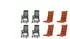 Gardenson Set Tampa Grün Terracotta Kunststoff Textil 44x111x50 cm00171099208