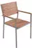 Gardenson Set Schwarz Silber Teak Holz Metall Kunststoff Teakholz Hartholz eckig 53x86x50 cm