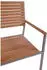Gardenson Set Schwarz Silber Teak Holz Metall Kunststoff Teakholz Hartholz eckig 53x86x50 cm