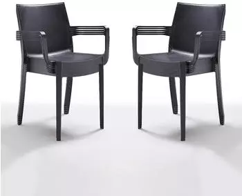 Bica Stuhl Grau Kunststoff 55x82x58 cm