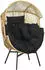 Outsunny Rattansessel Stahl PE Rattan Sand 89x75x143 cm