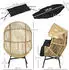 Outsunny Rattansessel Stahl PE Rattan Sand 89x75x143 cm