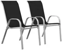 Gartensessel Textilen Cordoba - Phoenix - Schwarz - 2er-set