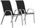 Habitat et Jardin Cordoba stackable garden armchair x2 black