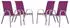 Habitat et Jardin Cordoba stackable garden armchair x4 pink