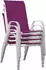 Habitat et Jardin Cordoba stackable garden armchair x4 pink