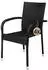 Casaria Stackable poly rattan garden chair with armrests x4 black