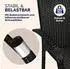 Casaria Stackable poly rattan garden chair with armrests x4 black