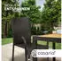 Casaria Stackable poly rattan garden chair with armrests x4 black