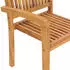vidaXL Stapelbare Gartenstühle mit Kissen 6 Stk Massivholz Teak 3073269
