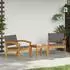 vidaXL Gartenstuhl mit Kissen 2 Stk Öl-Natur Massivholz Akazie 4106469