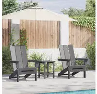 vidaXL Gartenstuhl 2 pcs Hellgrau 80,5 x 74,5 x 92 cm Polyethylen